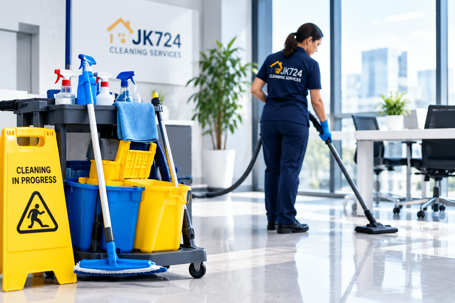 Professional cleaning service for offices and commercial properties
